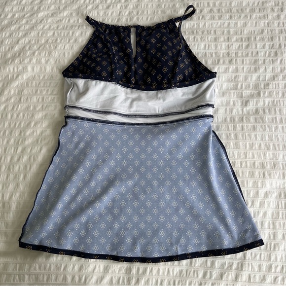 NWOT Kona Sol Women's Keyhole High Neck Tankini Top, Oxford Blue, M - Picture 10 of 12